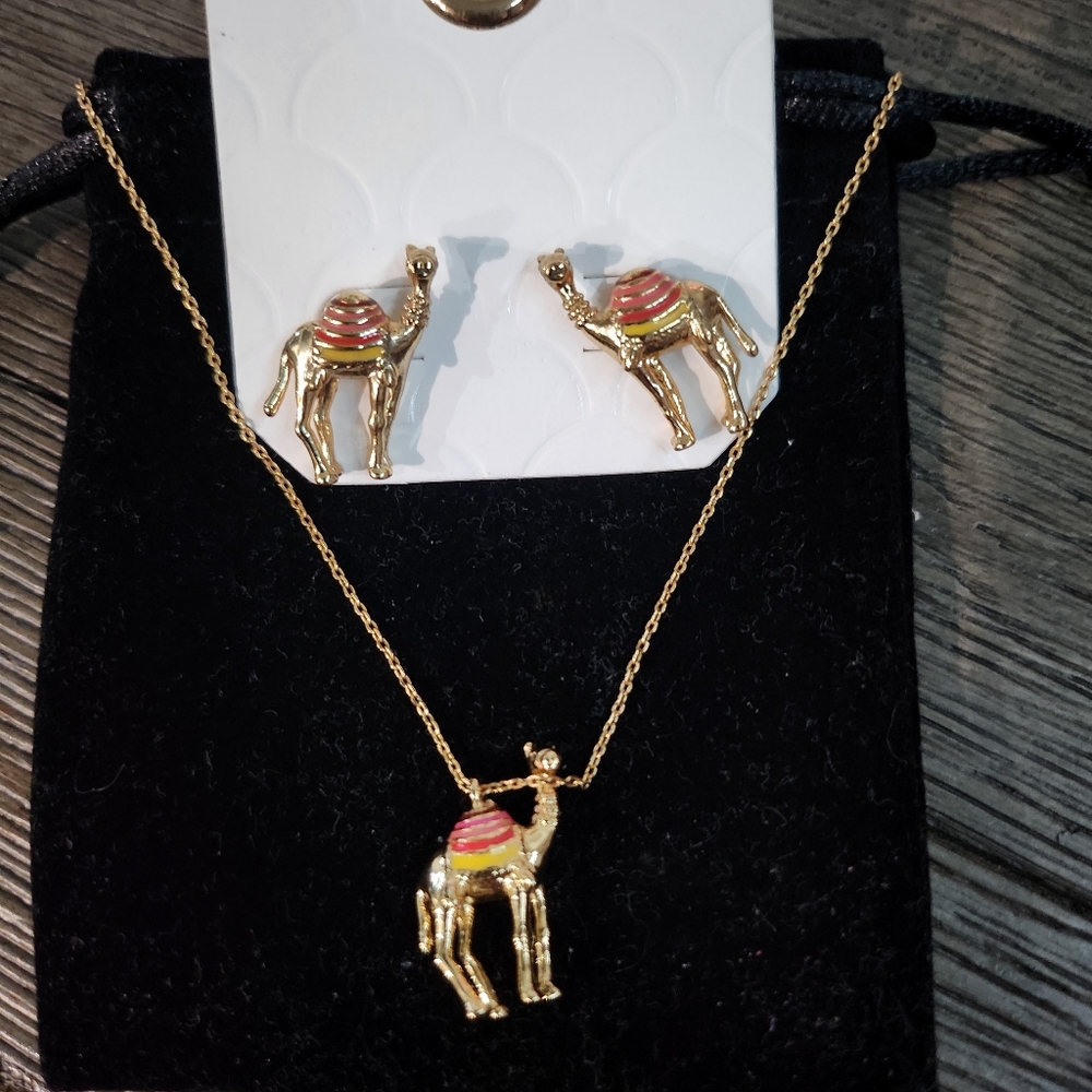 Kate Spade Camel Stud Earrings with Necklace - Picture 16 of 16